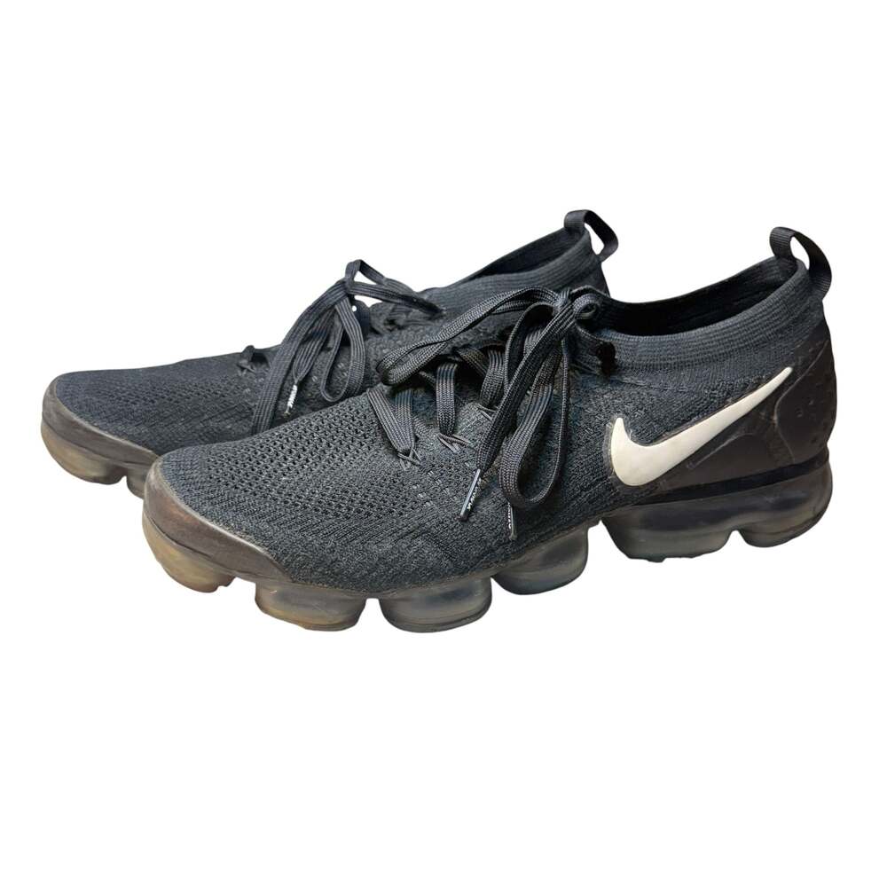 Nike Air VaporMax Flyknit 2 Black White Running Shoes Men's Size 10.5 942842-001